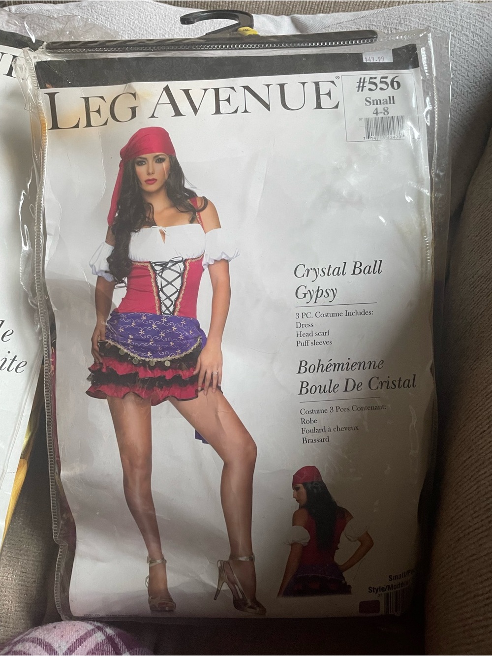 Leg Avenue Red, Purple, White Crystal Ball Gypsy Costume